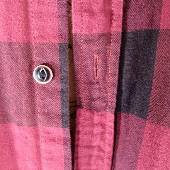 Jack & Jones Red Black Buffalo Plaid Button Down Long Sleeve Shirt Men's Size L - Picture 8 of 16